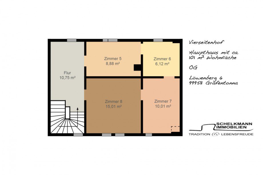 Grundriss Wohnhaus OG Einfamilienhaus Tonna / Gr�fentonna
