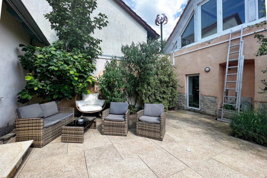 Terrasse zwischen den H�usern Reihenendhaus Am Ettersberg/ Berlstedt