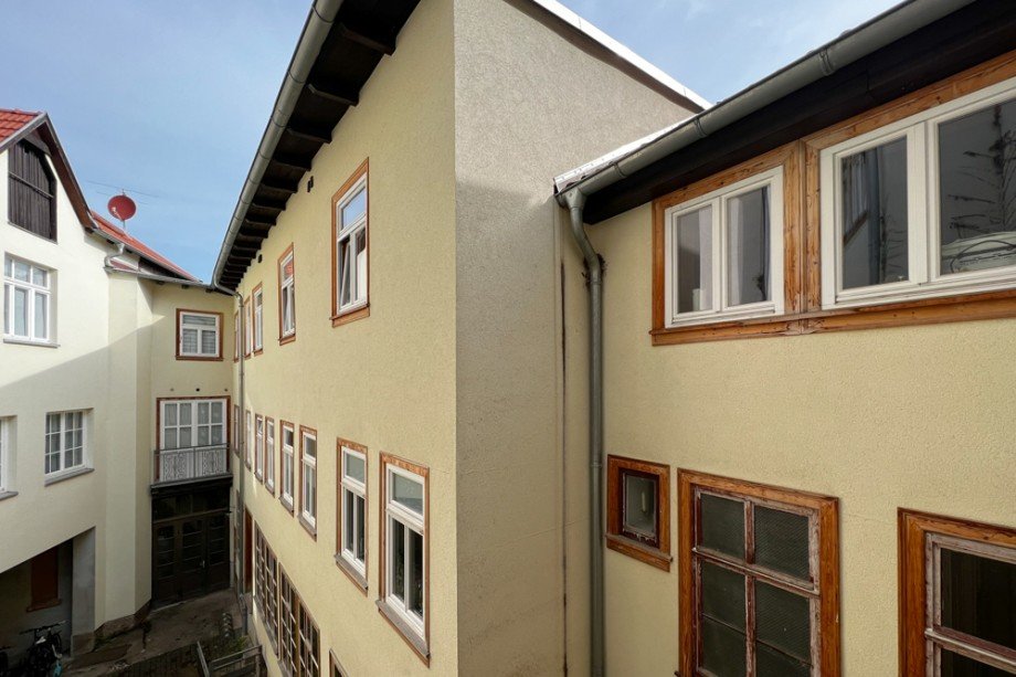 Blick aus dem K�chenfenster Etagenwohnung Arnstadt / Altstadt