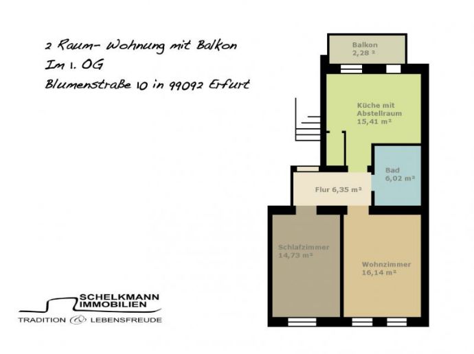 Grundriss Blumenstra�e 10 Etagenwohnung Erfurt