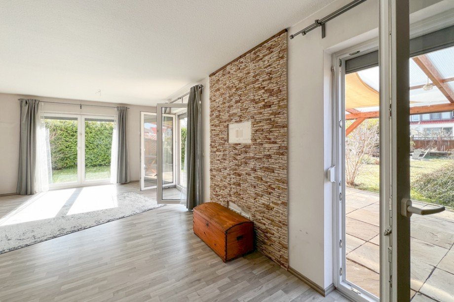 Terrassenfenster Wohnzimmer Einfamilienhaus Ohrdruf
