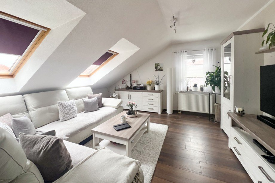 Wohnzimmer Dachgeschosswohnung Erfurt / Urbich