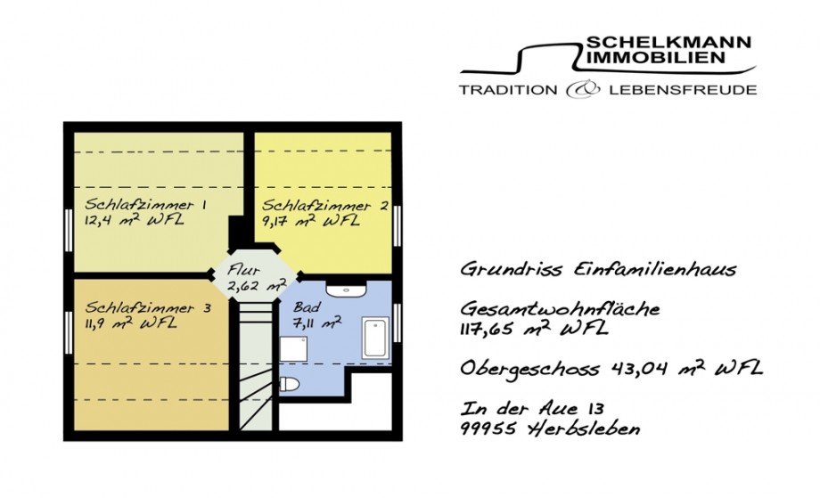 Grundriss EFH Herbsleben OG Einfamilienhaus Herbsleben