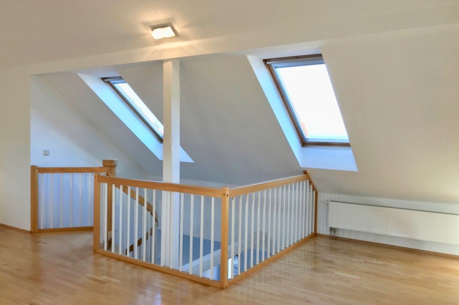 Treppenaufgang zum Wohnzimmer Maisonettewohnung Erfurt