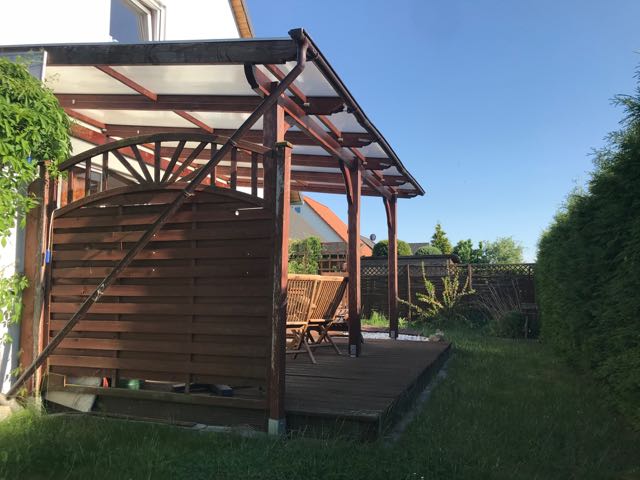 Terrasse mit �berdachung Einfamilienhaus Erfurt