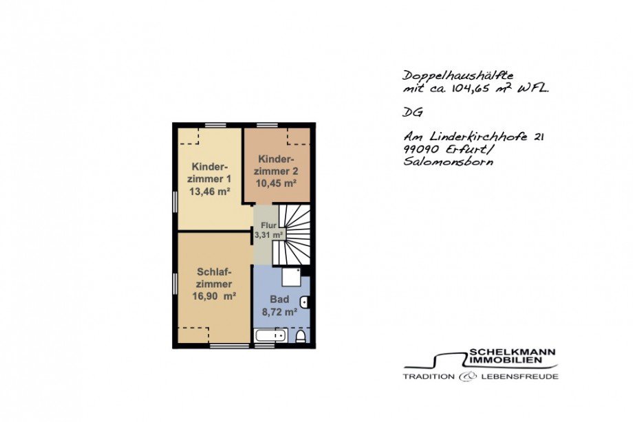Grundriss_DG Doppelhaush�lfte Erfurt/ Salomonsborn