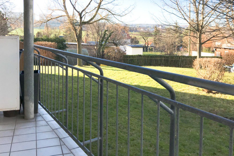 Balkon mit Ausblick Erdgeschosswohnung Erfurt / Dittelstedt