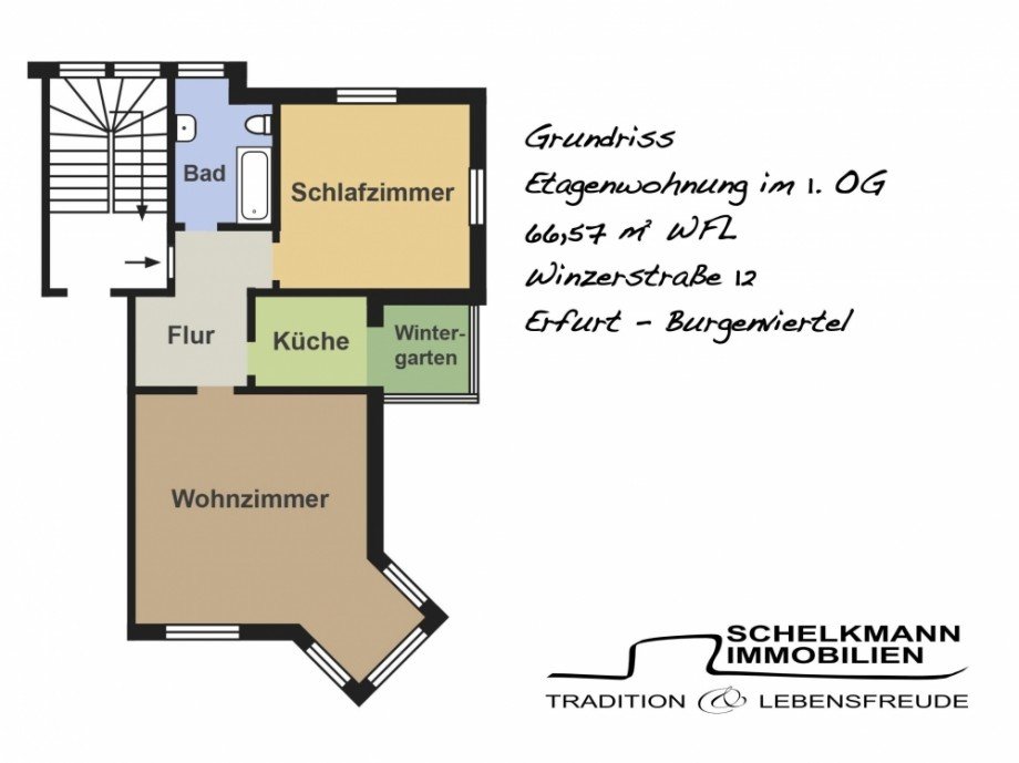 Grundriss Winzerstr. 12 OG Etagenwohnung Erfurt