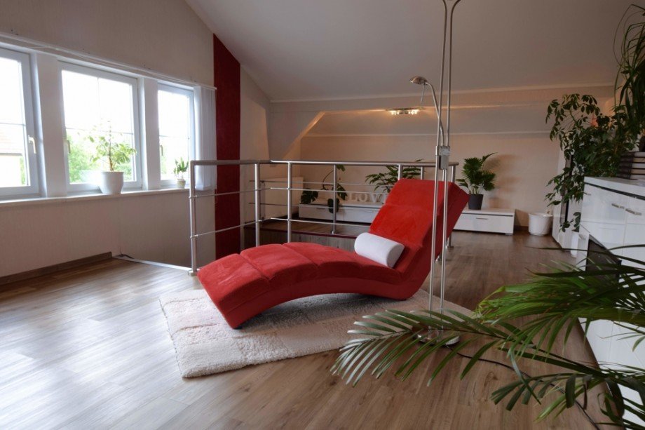 Wohnzimmer Blick zur Fensterfront Haus Nohra