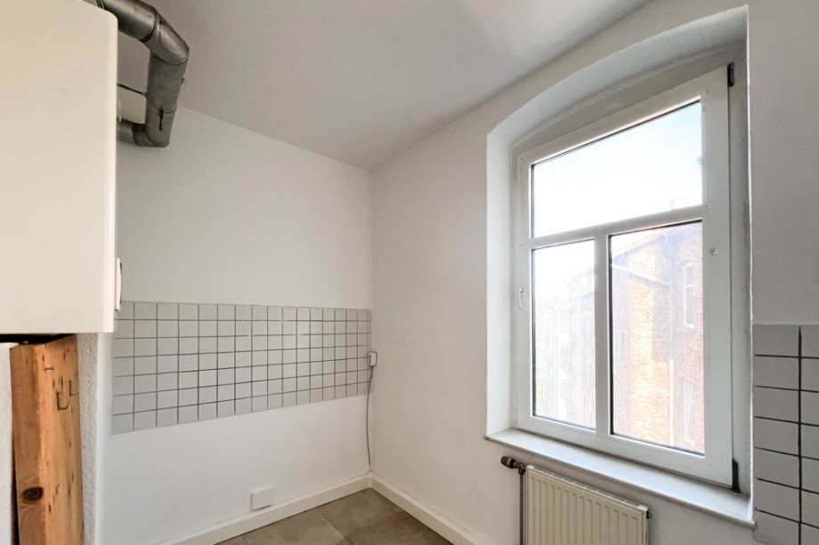 Tageslichtk�che mit Gasetagenheizung Etagenwohnung Erfurt