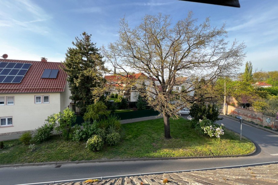 Blick aus dem Dachfenster Maisonettewohnung Erfurt/ Vieselbach